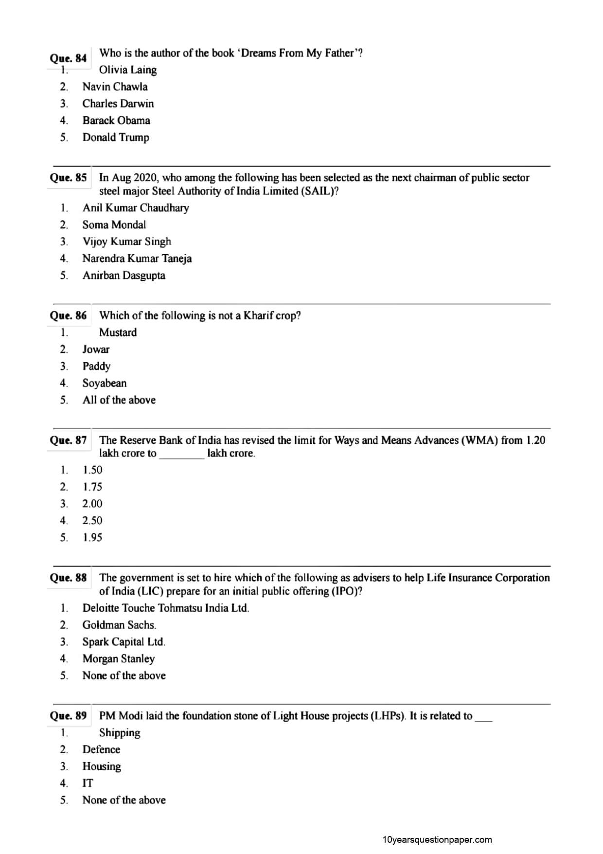 SBI PO Mains Question Paper 2021 — page 23