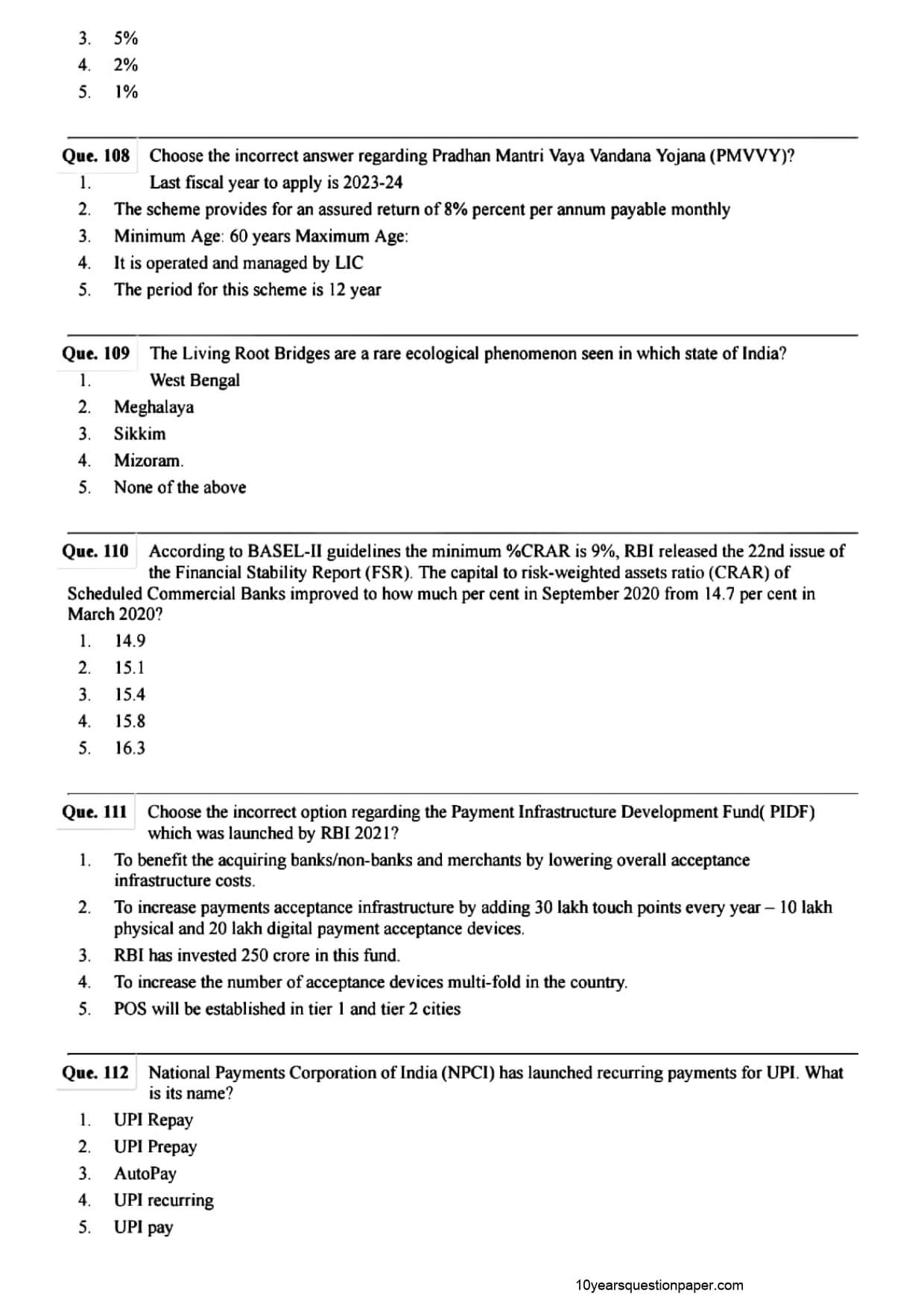 SBI PO Mains Question Paper 2021 — page 27