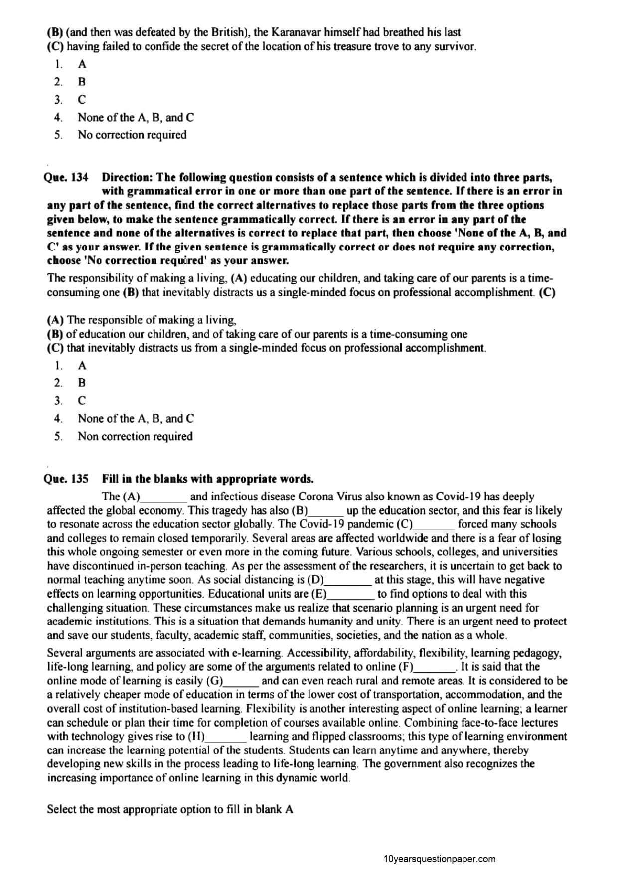 SBI PO Mains Question Paper 2021 — page 33
