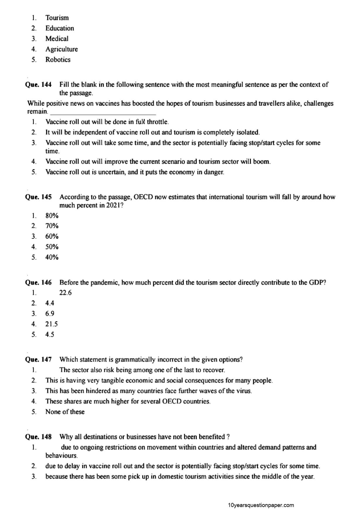 SBI PO Mains Question Paper 2021 — page 36
