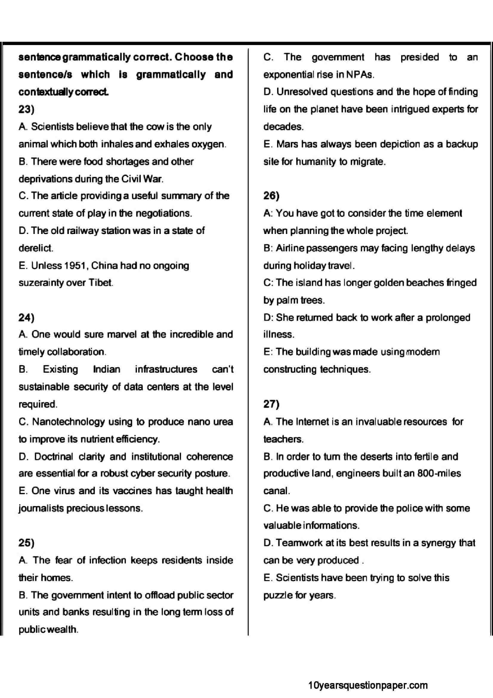 SBI PO Prelims Question Paper 2021 — page 6