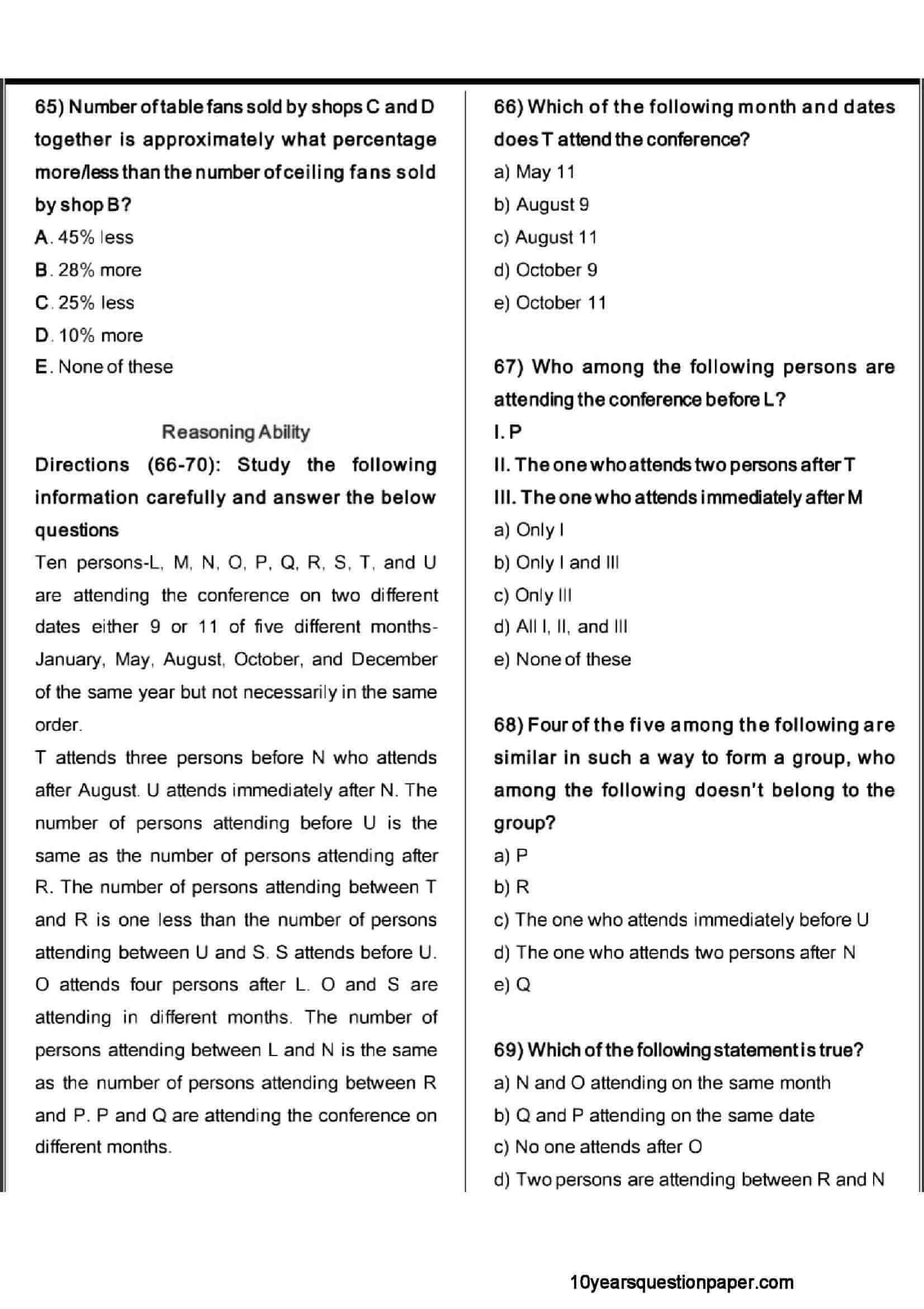 SBI PO Prelims Question Paper 2021 — page 14
